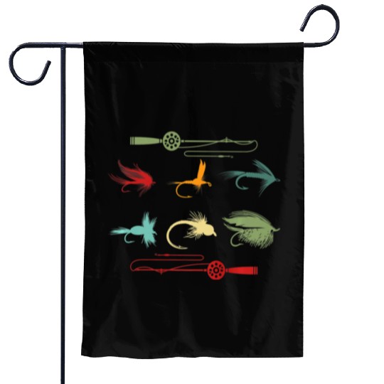 Trout Fly Fishing Nature Outdoor Fisherman Funny Garden Flags