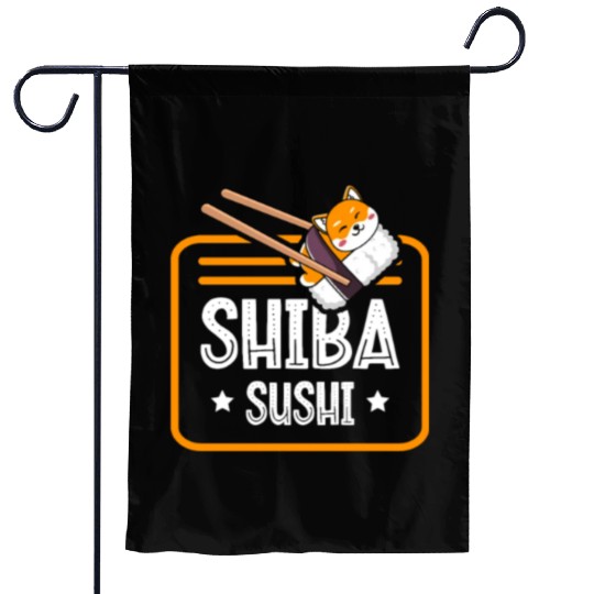 Shiba Sushi Japanese Foodie I Love Sushi Eater Garden Flags