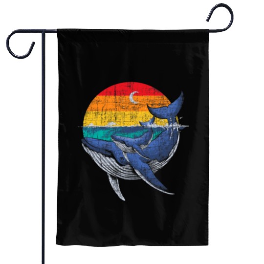 Whale Family Whale Lover Whales Aquarist Marine Garden Flags