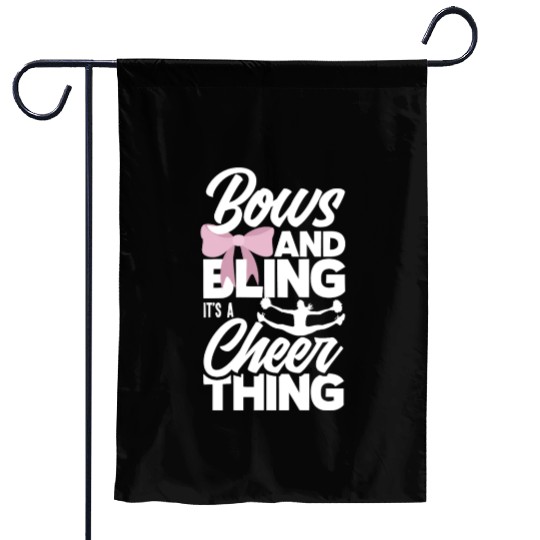 Bows And Bling It's A Cheer Thing Cheerleading Garden Flags