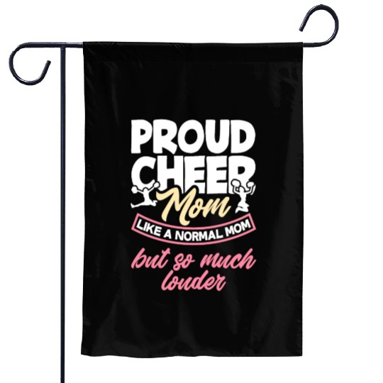 Proud Cheer Mom Cheerleading Mom Gift Garden Flags