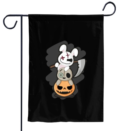 Grim Reaper Killer Bunny - Halloween Garden Flags