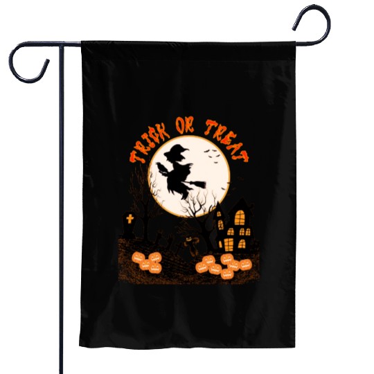 HAPPY HALLOWEEN TRICK OR TREAT Garden Flags