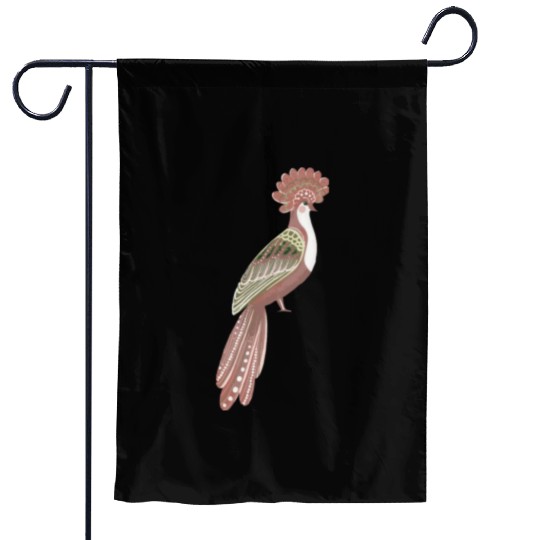 Folk art fancy bird Garden Flags