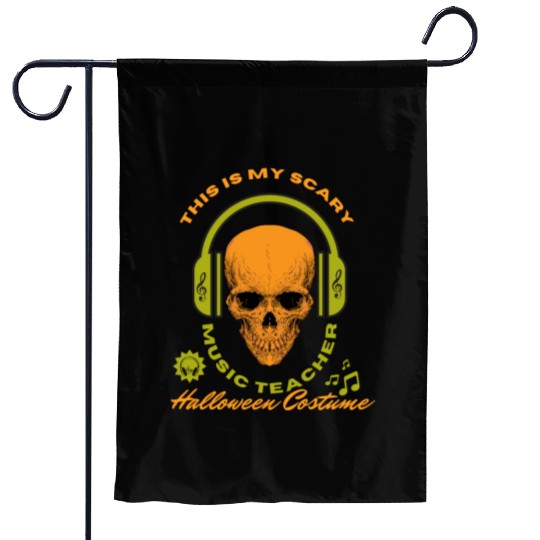 This Is My Scary Music Teacher Halloween Costume Garden Flags