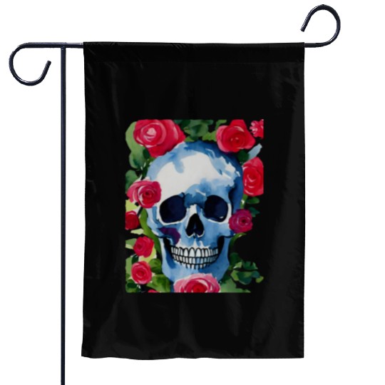 Skull and Roses - Garden Of Roses Garden Flags