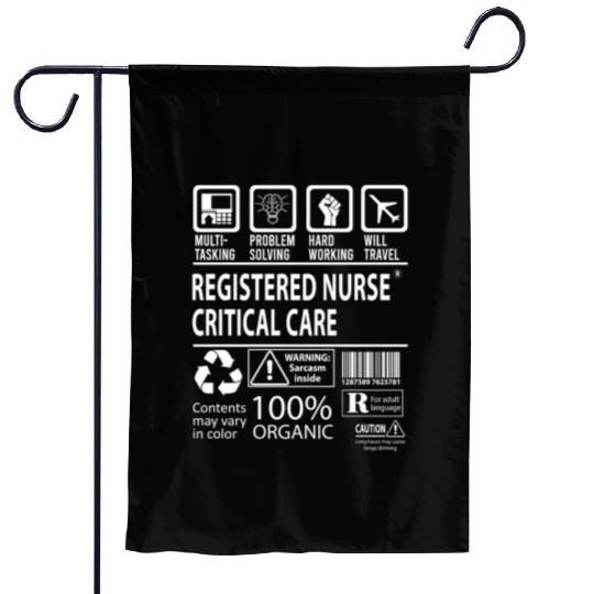 Registered Nurse Critical Care Garden Flags - Multitask