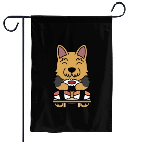 Sushi Lover Yorkshire Terrier Garden Flags
