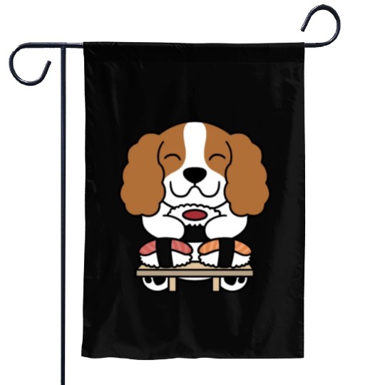 Sushi Lover Cavalier King Charles Spaniel Garden Flags