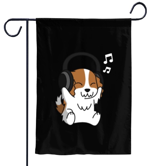 Music Lover Cavalier King Charles Spaniel Garden Flags