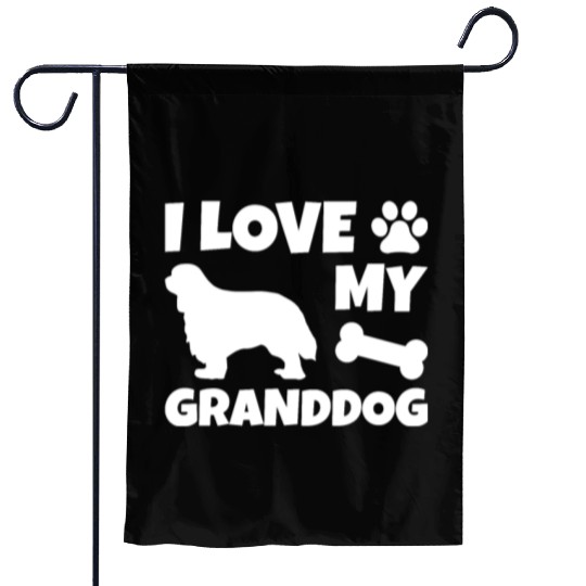I Love My Granddog Cavalier King Charles Spaniel Garden Flags