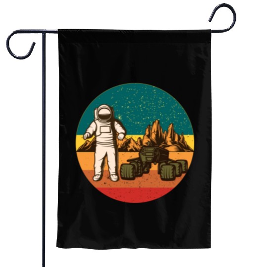 Astronaut on Mars Garden Flags