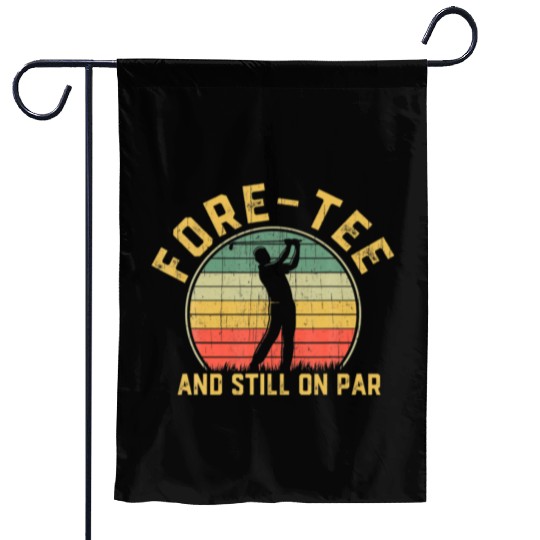Funny 40th Birthday Golfer 40 Years Old Golfing Garden Flags