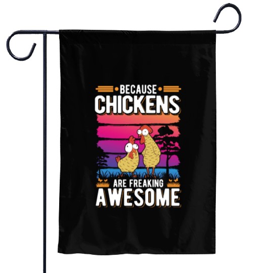 Chickens Farmer Chicken Coop Garden Flags