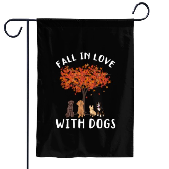 Fall Women Dog Lover Autumn Garden Flags
