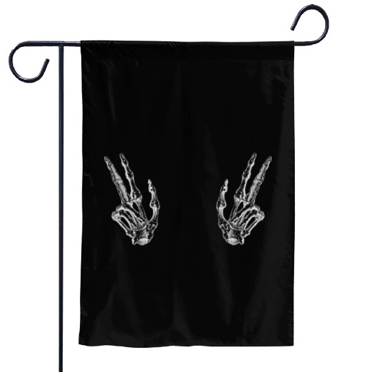 Skeleton Hand Garden Flags