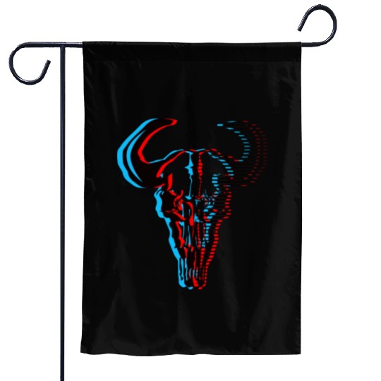 Buffalo skull Garden Flags