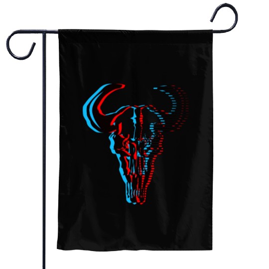 Buffalo skull Garden Flags