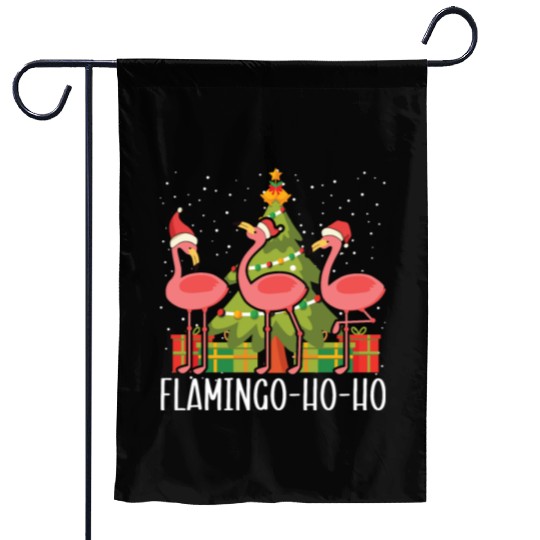 Pink Flamingo Lover Bird Merry Xmas Christmas Day Garden Flags