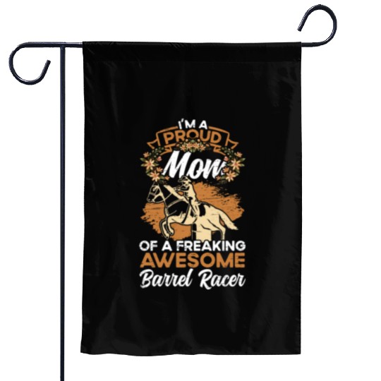 Barrel Racing Rodeo Equestrian Horse Barrel Racer Garden Flags