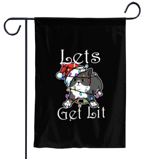 Lets get lit christmas Garden Flags
