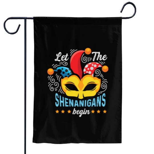 Shenanigans Begins Joker or Funny Person Gift Garden Flags