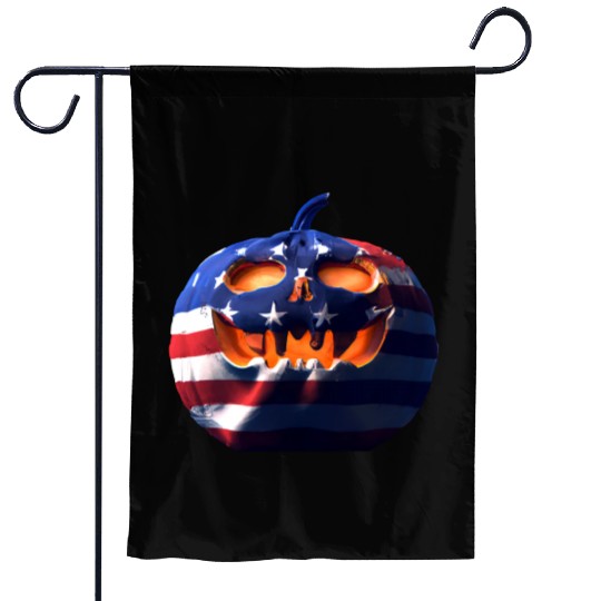 Halloween Pumpkin USA Garden Flags
