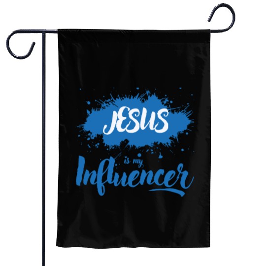 JESUS is my Influencer blue light Garden Flags