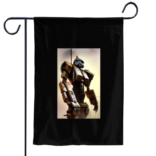 Warrior robot Garden Flags