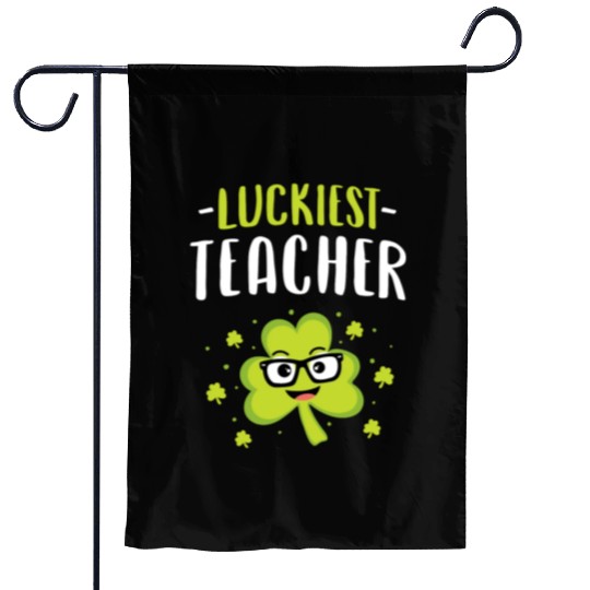 Luckiest Teacher Leprechauns St Patricks Day Teach Garden Flags
