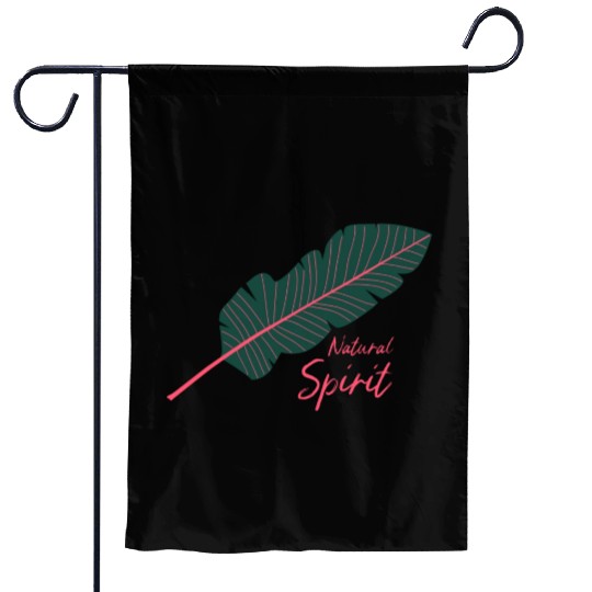 Natural Spirit nature leaf green pink gift idea Garden Flags