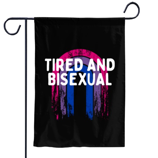 Tired and Bisexual Bi LGBTQ Bi Pride LGBT Gender Garden Flags