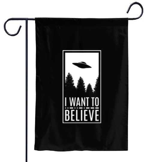 Alien UFO I Want To Believe Garden Flags