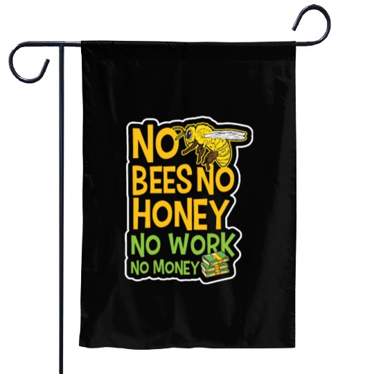 No Bees Honey Beekeeping Birthday Gift Garden Flags
