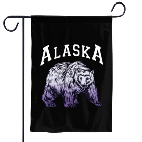 Alaska Gift USA Natur Bär Denali Grizzly Wald Garden Flags