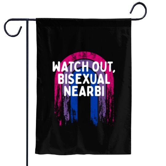 Watch Out Bisexual NearBi Bi LGBTQ Bi Pride LGBT Garden Flags