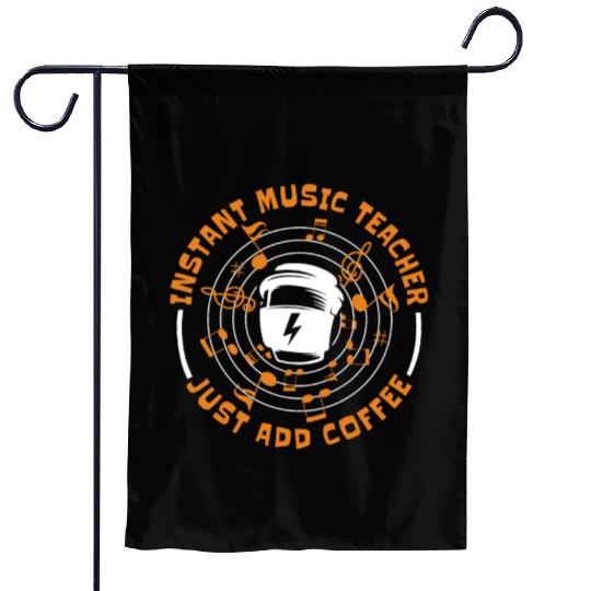 Music Teacher Coffee Garden Flags