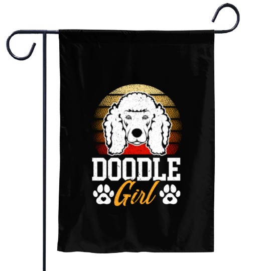 Doodle Girl Goldendoodle Dog Lover Puppy Paw Love Garden Flags