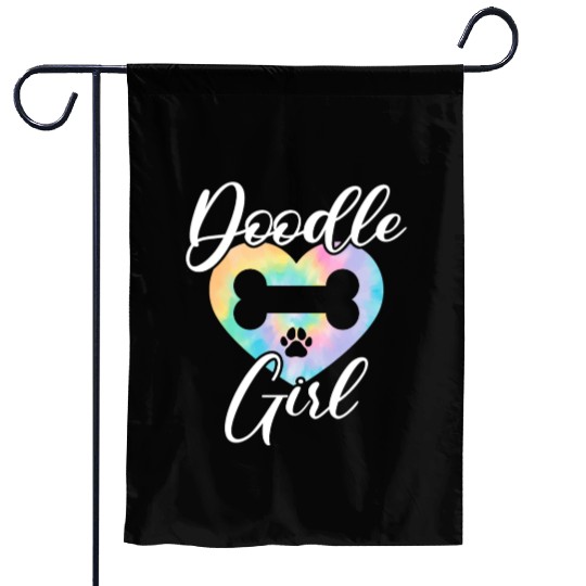 Doodle Girl Goldendoodle Dog Lover Puppy Paw Love Garden Flags