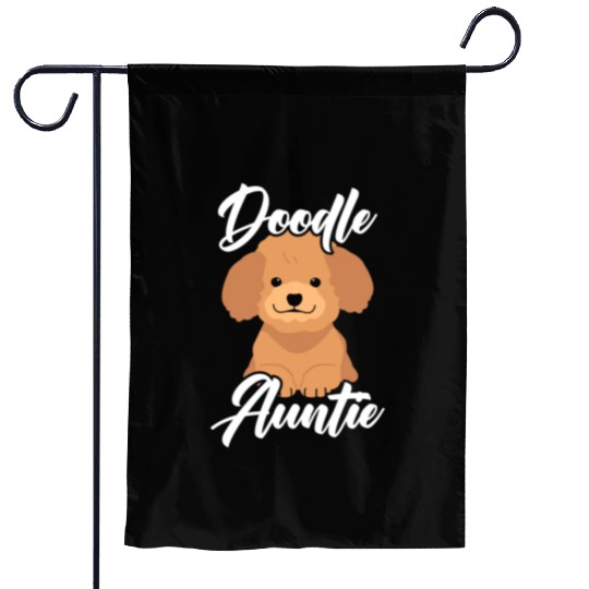 Doodle Auntie Goldendoodle Dog Lover Puppy Paw Garden Flags
