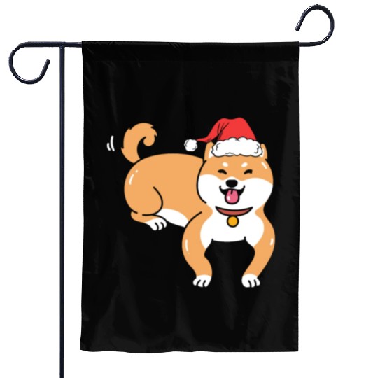 Shiba Inu Japanese Dog Lover Puppy Paw Christmas Garden Flags