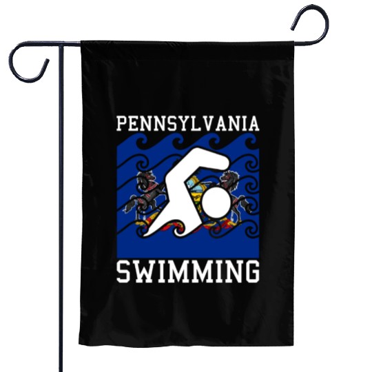 Pennsylvania Flag Swimming Team Swim Swimmer US St Garden Flags