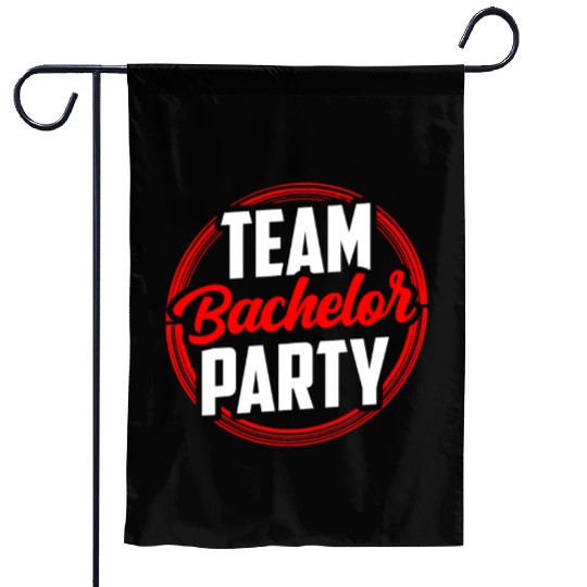 Team Bachelor Party Bride Groom Garden Flags
