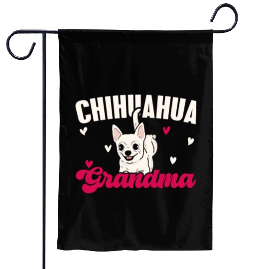 Chihuahua Grandma Dog Owner Puppy Lover Paw Love Garden Flags