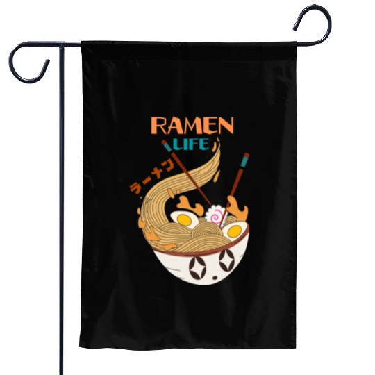 Ramen Mushroom Crossword-japanese noodles Garden Flags