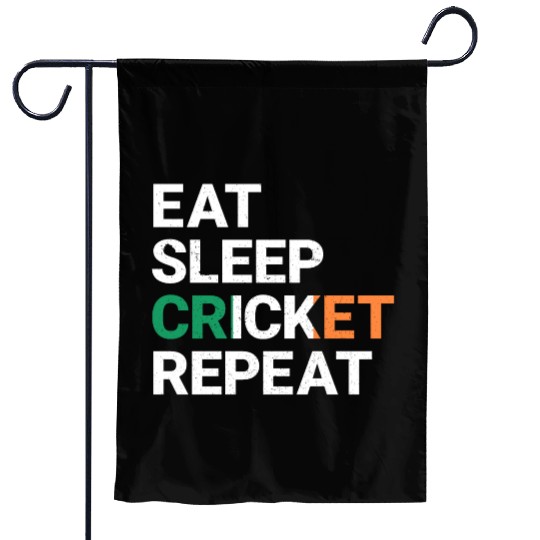 Eat Sleep Cricket Repeat Ireland Flag Sports Gift Garden Flags