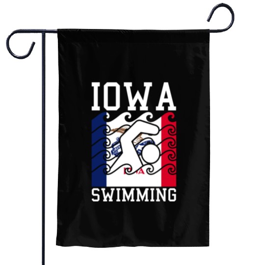 Iowa Flag Swimming Team Swim Swimmer US State Garden Flags