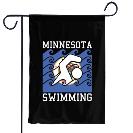Minnesota Flag Swimming Team Swim Swimmer US State Garden Flags