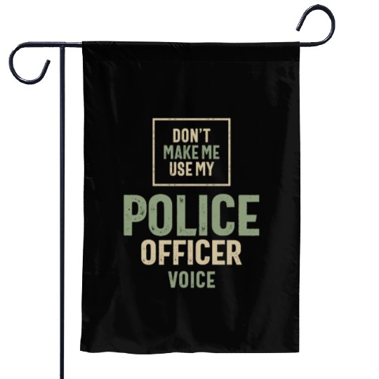 Police Officer Job Occupation Birthday Worker Garden Flags