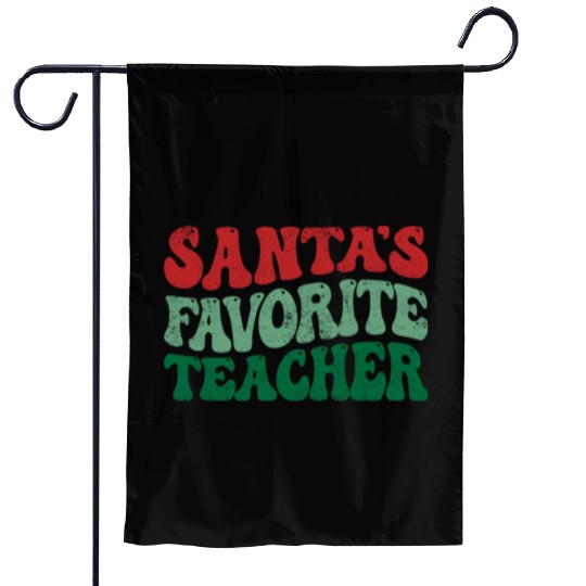 Santa teacher Garden Flags